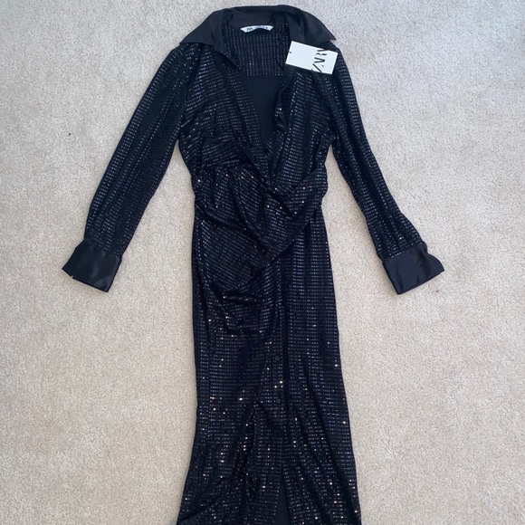 ZARA SEQUIN Black Dress - Picture 13 of 13